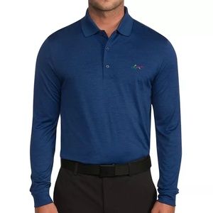 Greg Norman Long Sleeve Play Dry Polo Navy SZ M